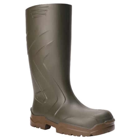 Rdi Footwear Polyurethane Polytech Steel Toe Boots, Green/Brown, 13 PR FW 5426